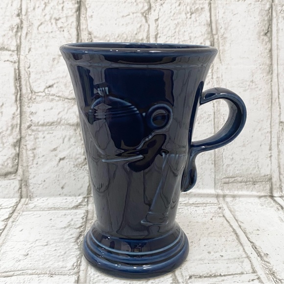 Retired 1986 FIESTA Homer Laughlin Cobalt Blue Capuccino Pedestal Mug - Picture 2 of 14